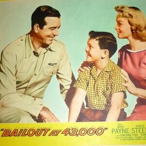 Vintage 1957 Bailout at 43000 Lobby Card John Payne United Artists Movie Poster